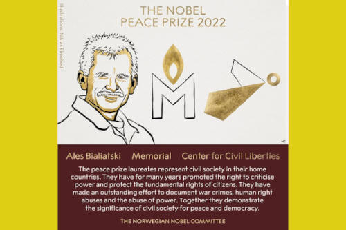 Russia Ukraine Belarus Triangle of the Nobel Peace Prize